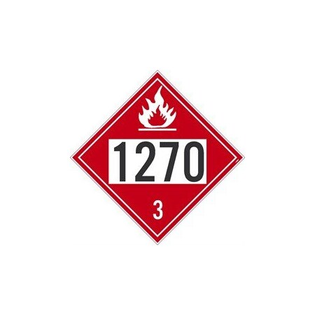 Nmc PLACARD, PETROLEUM OIL, 1270 3, DL140BPR10